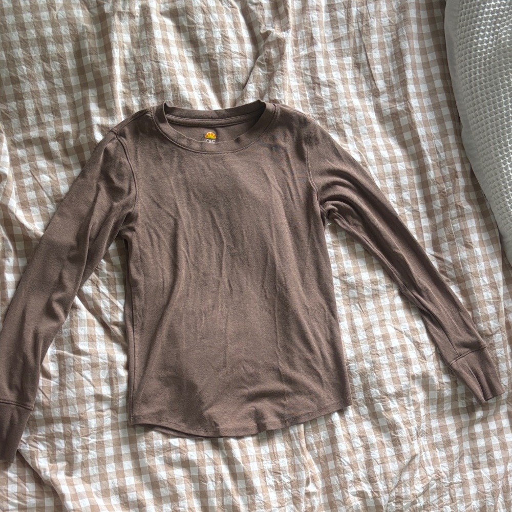 C&C California Pima Cotton Long Sleeve Shirt - Brown